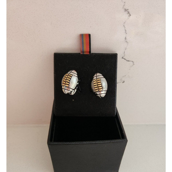 NIB Paul Smith Metal CUFFLINKS Football - Picture 1 of 5